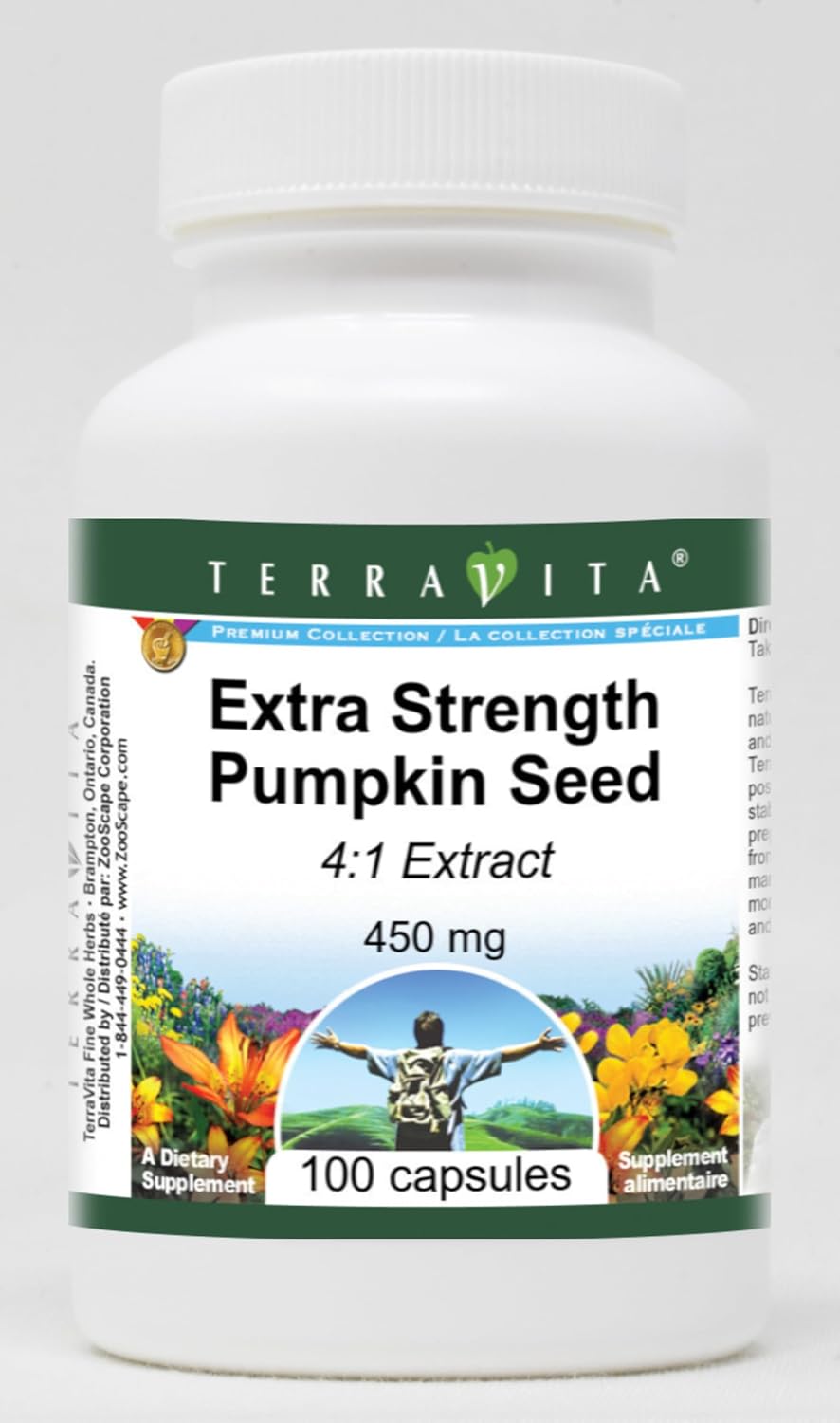 Extra Strength Pumpkin Seed 4:1 Extract - 450 mg (100 Capsules) - görsel 1
