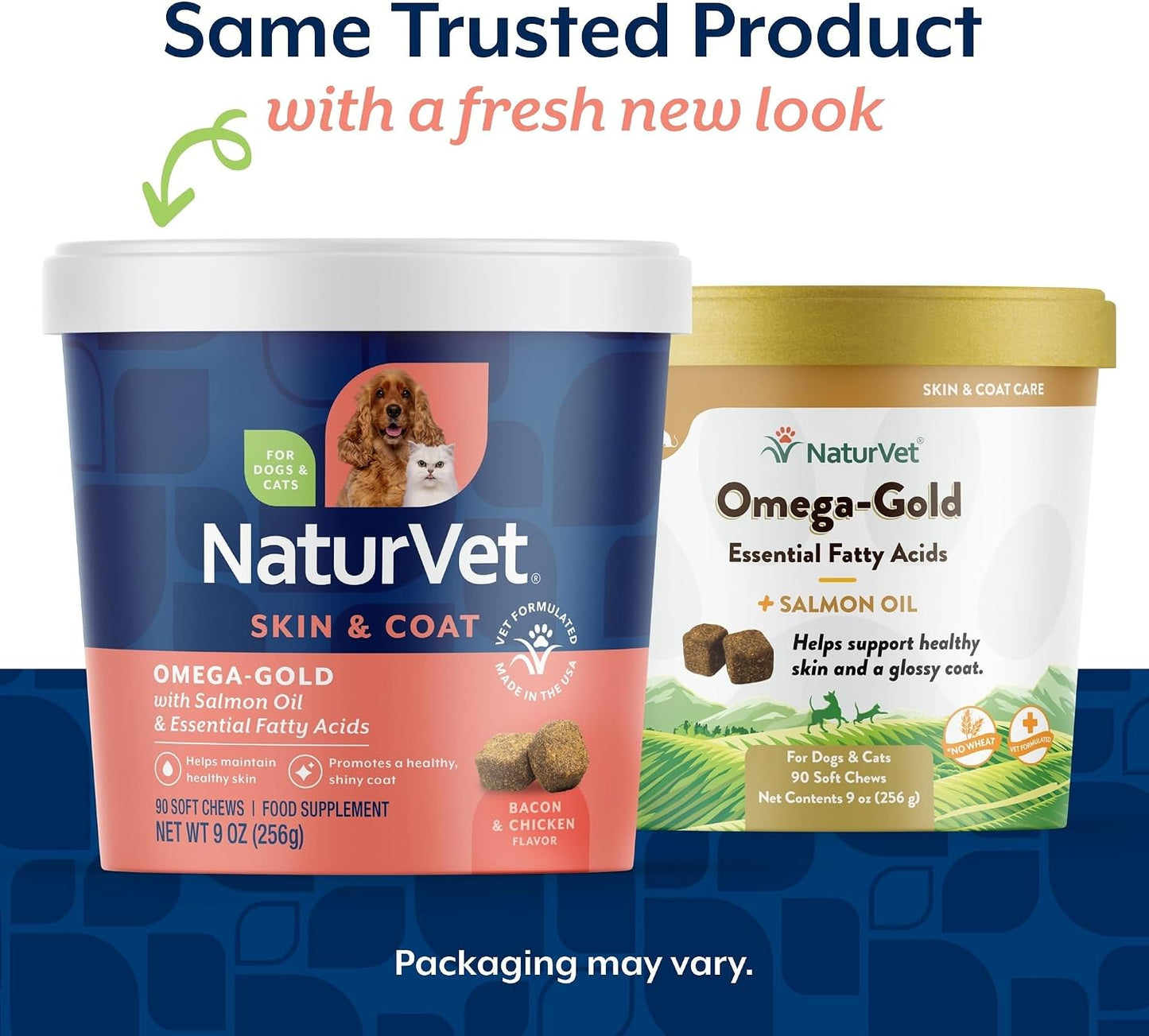 NaturVet – Omega-Gold Plus Salmon Oil | Supports Healthy Skin & Glossy Coat | Enhanced with DHA, EPA, Omega-3 & Omega-6 | for Dogs & Cats | 90 Soft Chews - görsel 2