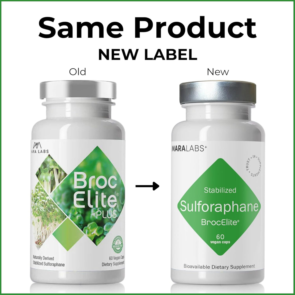 BrocElite Mara Labs Plus - Stabilised Broccoli Sulforaphane Supplement, Glyphosate Residue Free, 60 Vegan Capsules - görsel 3