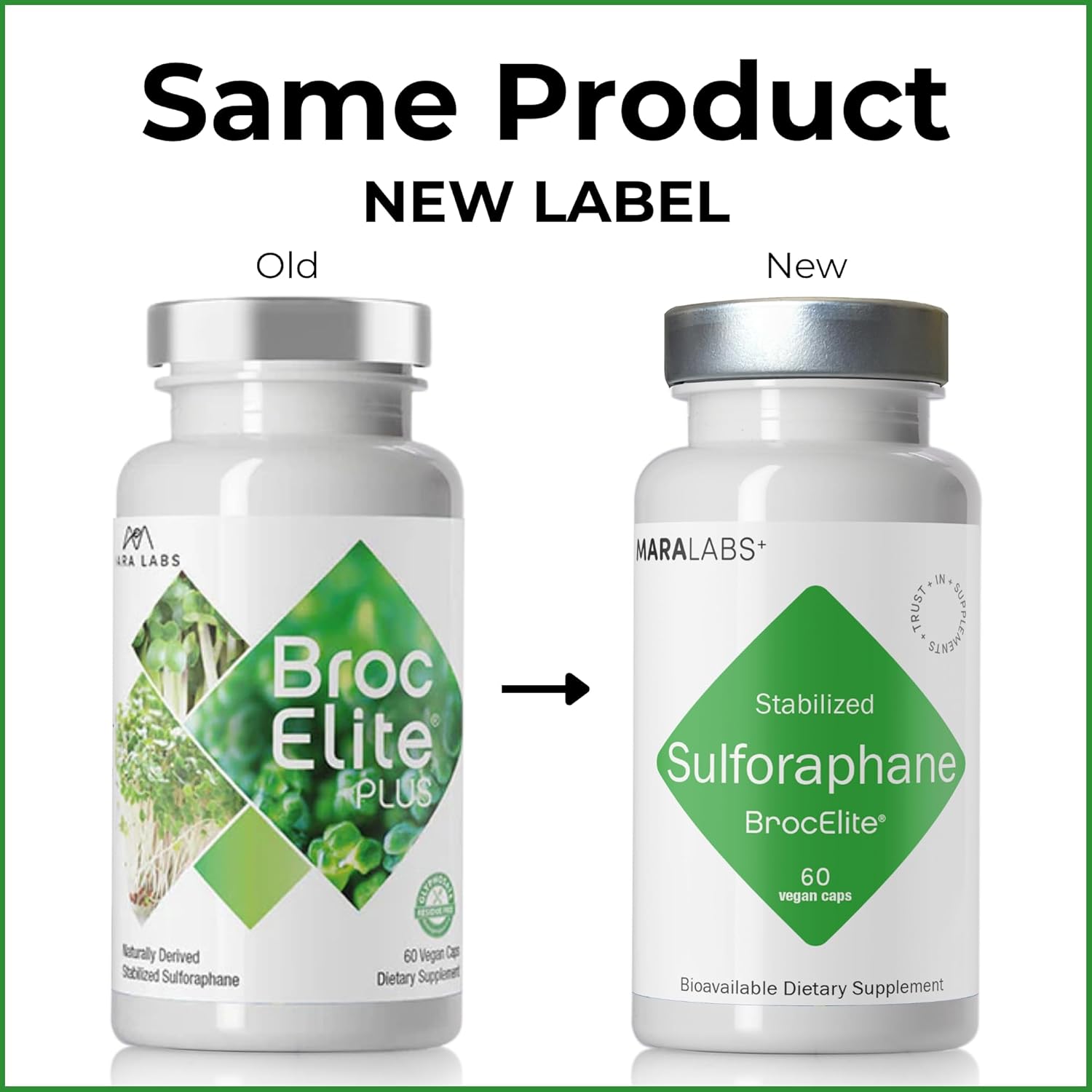 BrocElite Mara Labs Plus - Stabilised Broccoli Sulforaphane Supplement, Glyphosate Residue Free, 60 Vegan Capsules - görsel 3