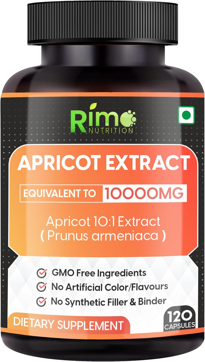 Rimo Nutrition Apricot Capsules – 120 Capsules - görsel 1