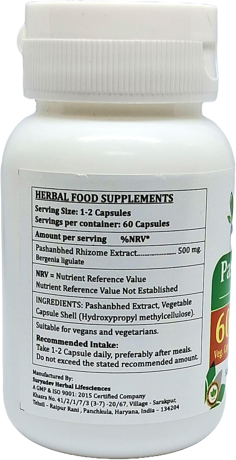 Satya Naturals Pashanbhed Forte 500 mg - 60 Vegetarian Capsules - görsel 2