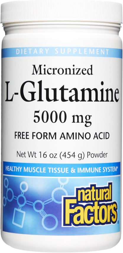 Natural Factors Micronised L-Glutamine Powder - 16 oz (90 Servings)