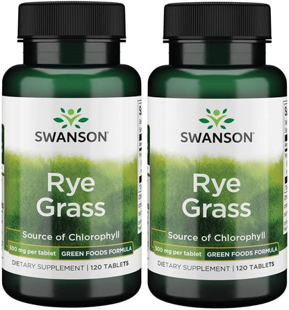 Swanson Rye Grass 500 mg, 120 Tablets
