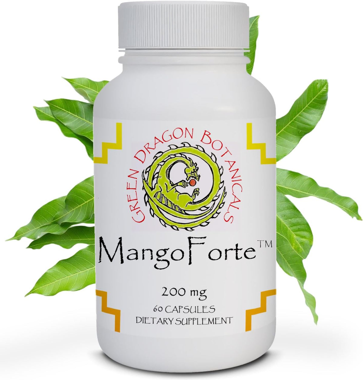MangoForte Mango Leaf Supplement - 200 mg (60% Mangiferin) - 60 Capsules - Immune Health Support - görsel 1