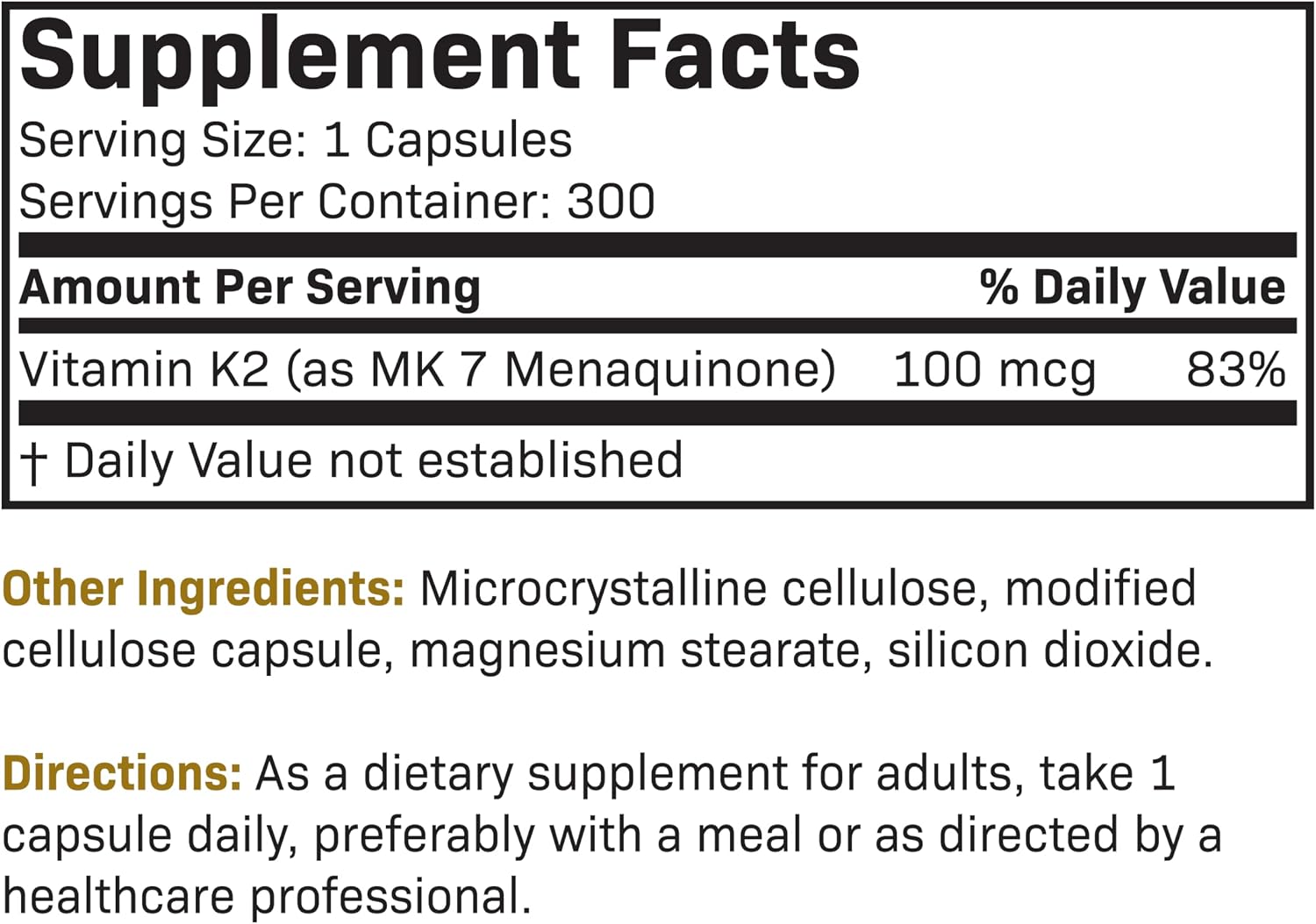 Futurebiotics Vitamin K2 as MK-7 100 mcg, Supports Strong Bones – Non-GMO, 300 Vegetarian Capsules - görsel 6