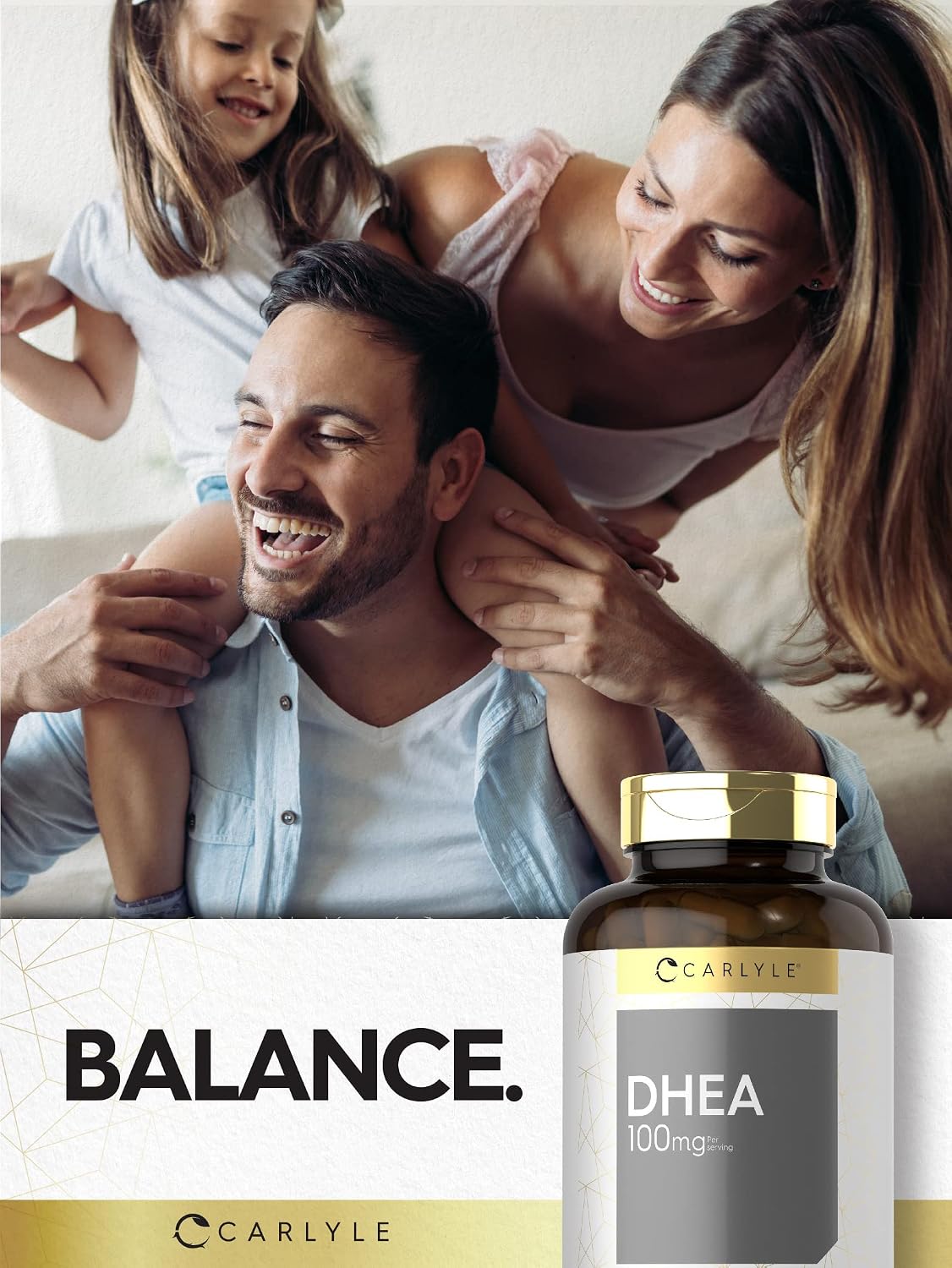 Carlyle DHEA 100mg Food Supplement - 300 Capsules for Women and Men - görsel 6