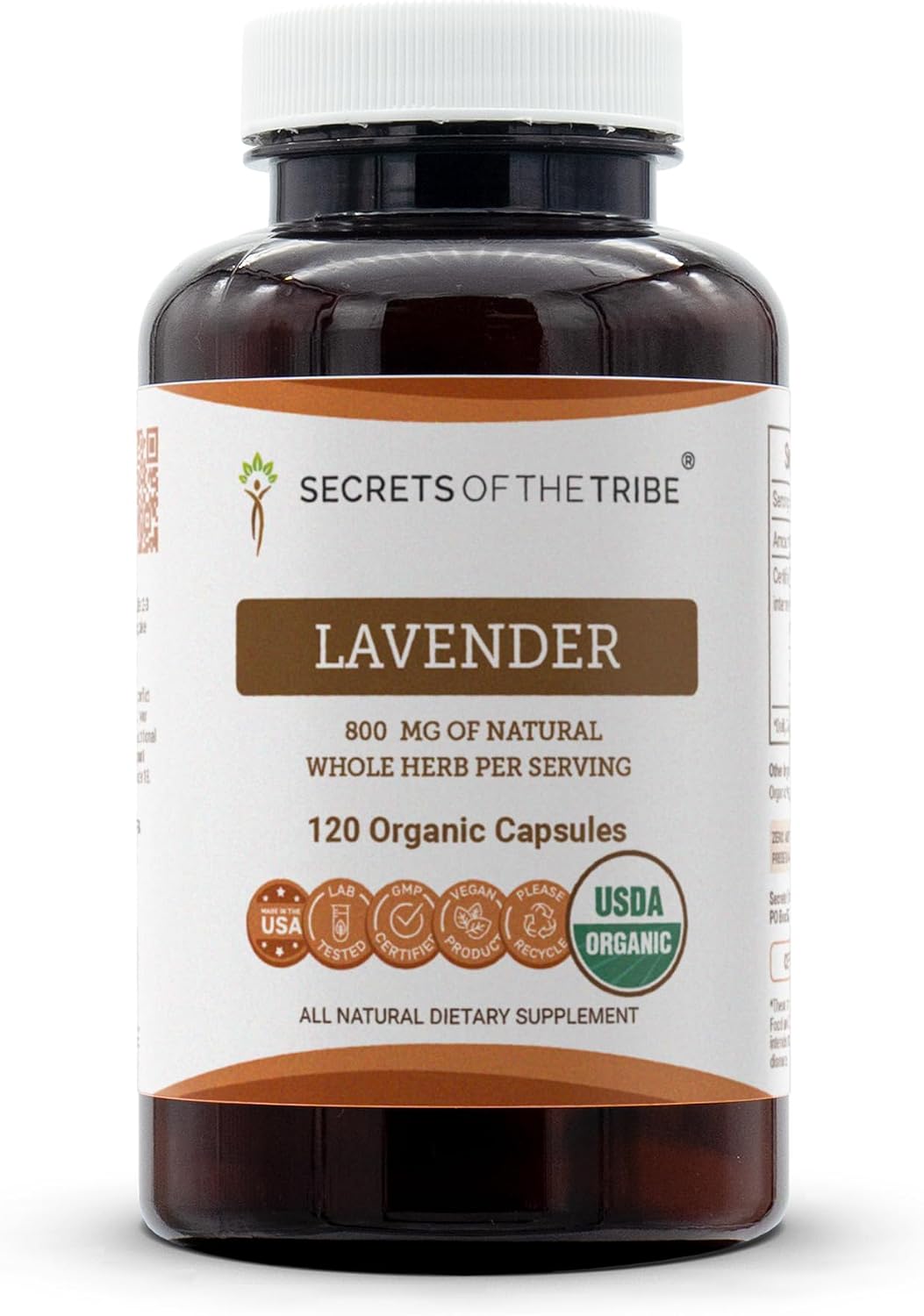 Secrets of the Tribe Lavender, USDA Organic, 60 Capsules - görsel 7