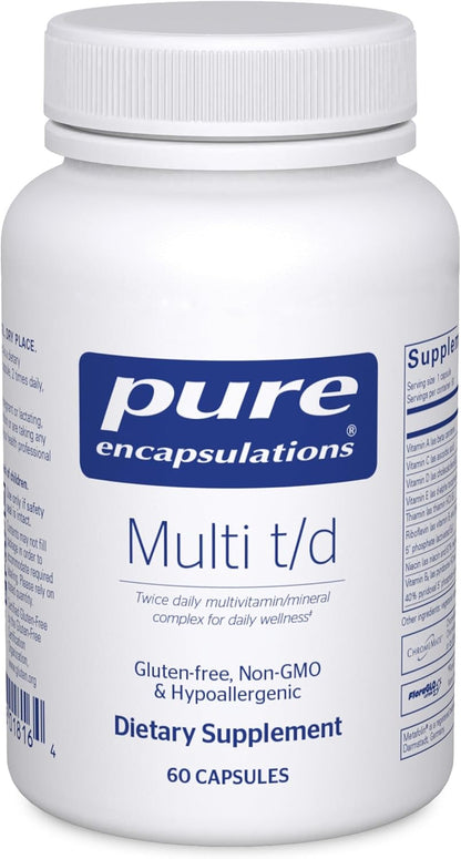 Pure Encapsulations Multi T/D - Multivitamin and Mineral Supplement