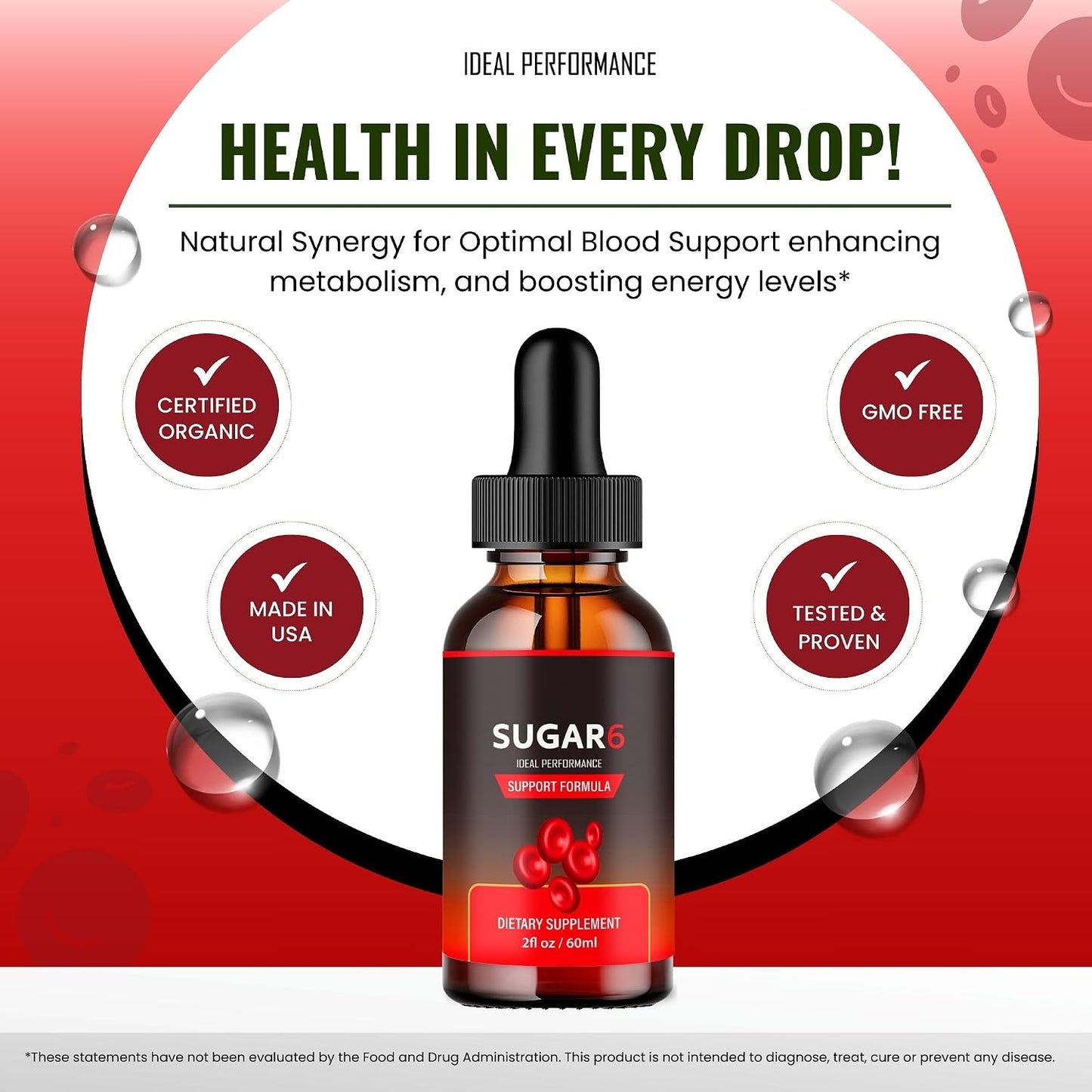 Sugar6 Drops, Sugar 6 Blood Support Supplement Liquid Drops - Maximum Strength, Sugar 6 Health and Wellness All Natural Advanced Formula Drops, Sugar 6 Liquid Drops Reviews (1 Pack) - görsel 5