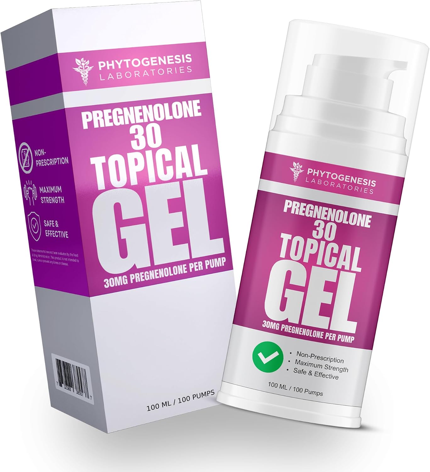 Phytogenesis Pregnenolone 30 Topical Gel (30 mg per pump) – Hormone and Mood Support - görsel 1