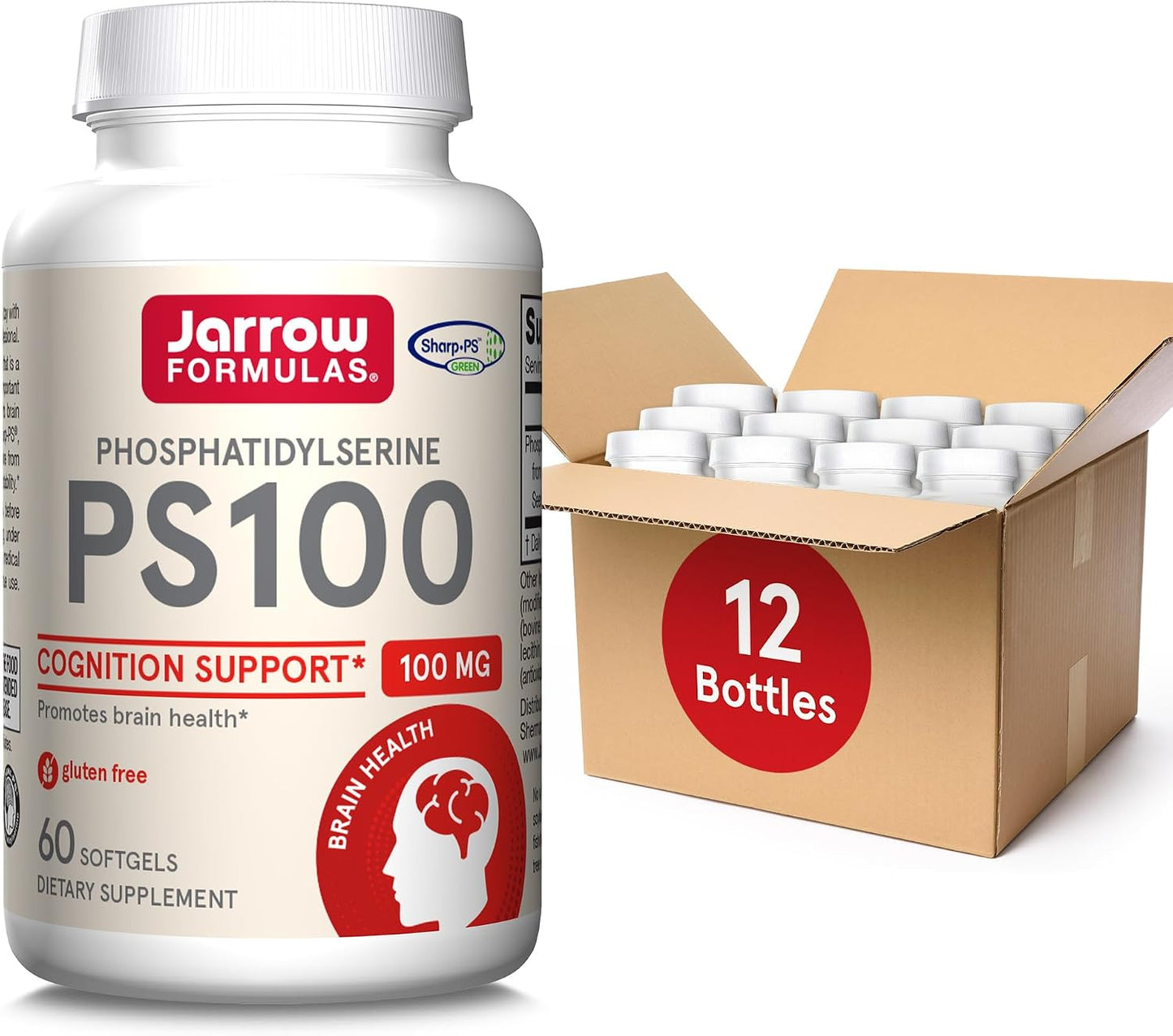Jarrow Formulae PS100 Phosphatidylserine 100 mg, 60 Softgels - görsel 1