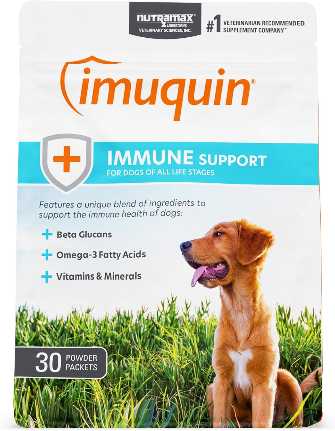 Nutramax Laboratories Imuquin Immune Health Supplement Powder for Dogs, 30 Sachets - görsel 1
