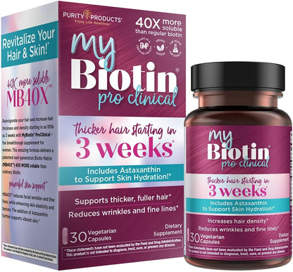 Purity Products MyBiotin ProClinical - Patented Biotin Matrix with Astaxanthin, 90 Vegetarian Capsules