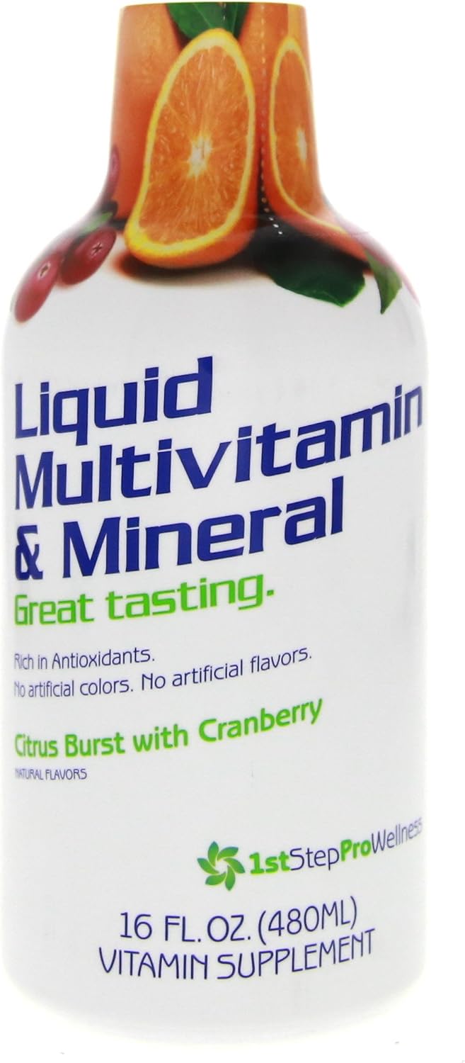 1st Step Pro-Wellness Liquid Multi-Vitamin and Mineral Food Supplement, Citrus Burst, 473 ml (Pack of 2) - görsel 1