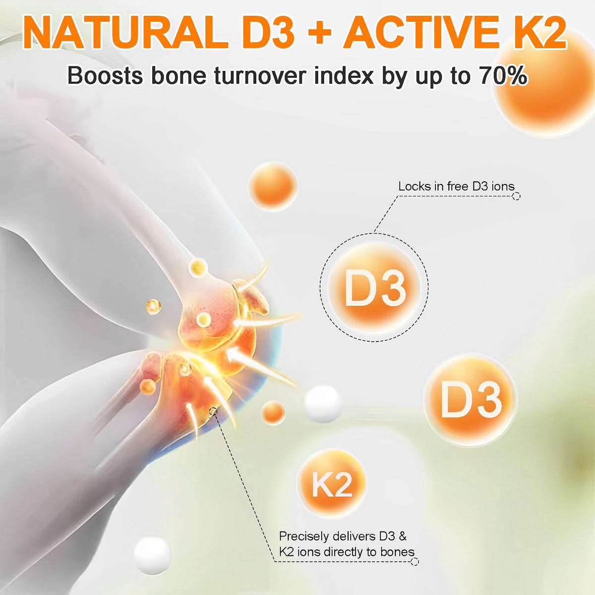 Daiasns Vitamin D3 5000 IU & K2 (MK-7) 120 mcg Liquid Drops with MCT Oil Omega-3 – 2 Month Supply - görsel 4