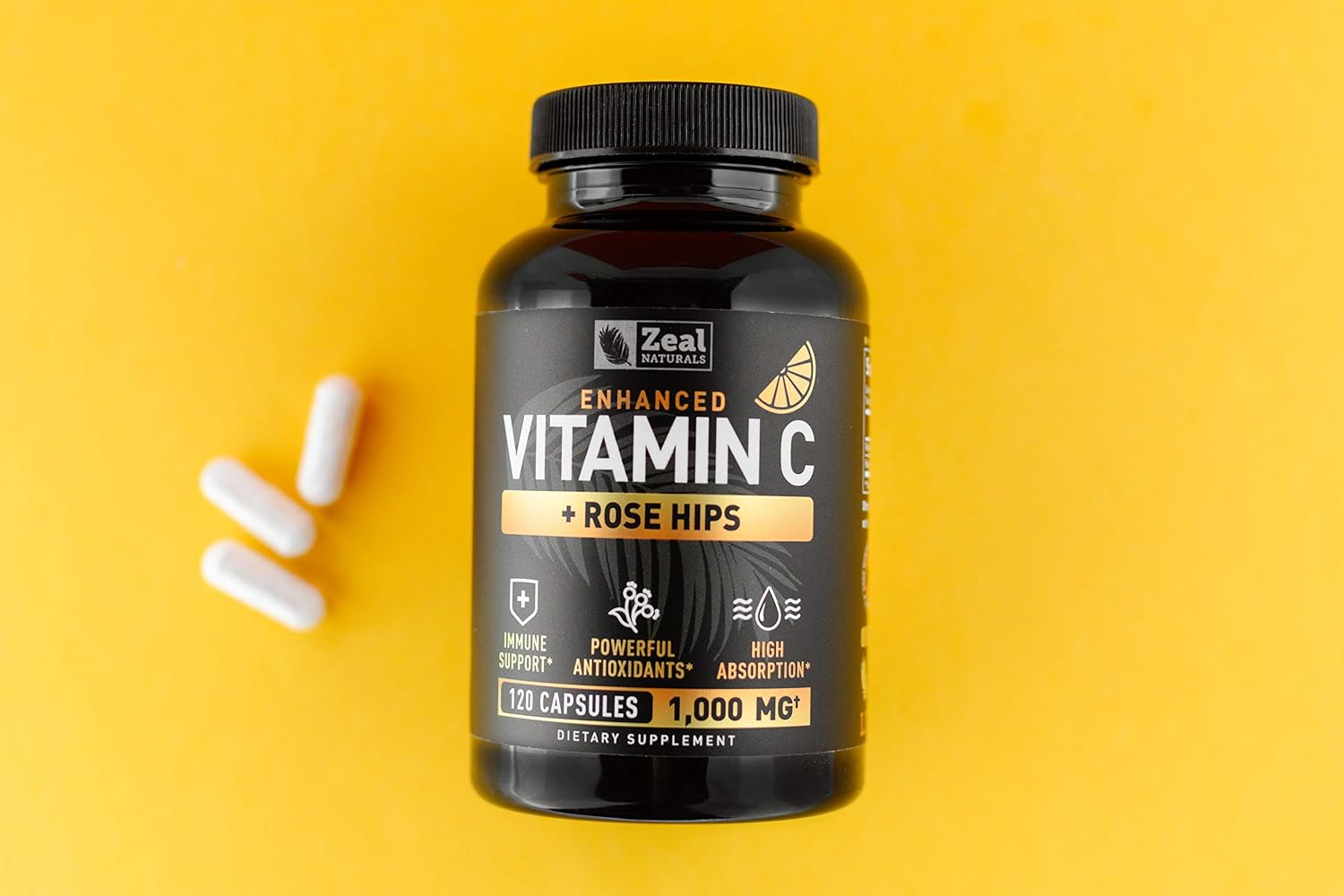 Vitamin C with Rose Hips 1000mg – Pure Ascorbic Acid Capsules for Immune Support - görsel 9
