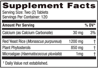 Weider Red Yeast Rice Plus 2-Pack with Phytosterols 1200 mg per 2 Tablets (240 Tablets per Bottle, 2-Pack)