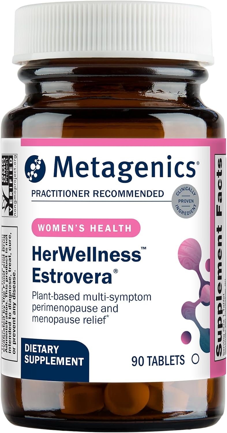 Metagenics HerWellness Estrovera - Hormone-Free Plant-Based Supplement for Menopause Support, 90 Tablets - görsel 1