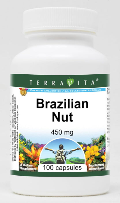 Brazilian Nut - 450 mg (100 Capsules, ZIN: 519323) - 3 Pack