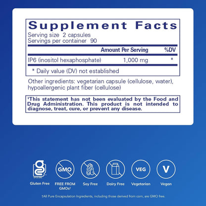 Pure Encapsulations IP6 (Inositol Hexaphosphate) - 180 Capsules