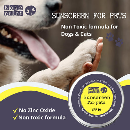 Noseprint SPF 50 Sun Protection Balm for Pets - 30 ml Tin, Moisturising Sunscreen for Dogs and Cats, Non-Toxic Nose and Paw Balm
