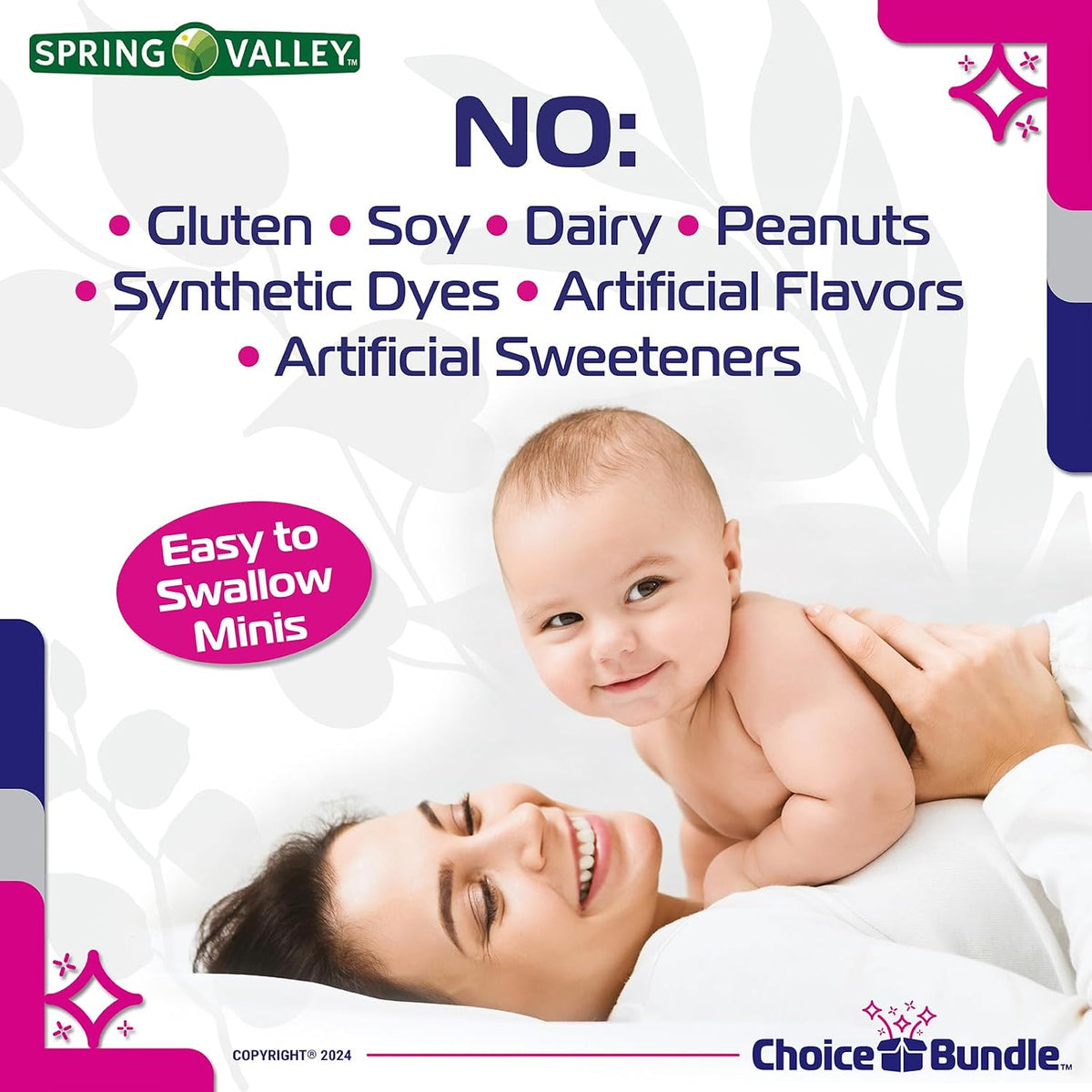 Spring Valley Prenatal Multi + DHA Complete Multivitamin Food Supplement – 2 Bottles of 120 Mini Soft gel capsules with Bonus Guide & Pill Container - görsel 5