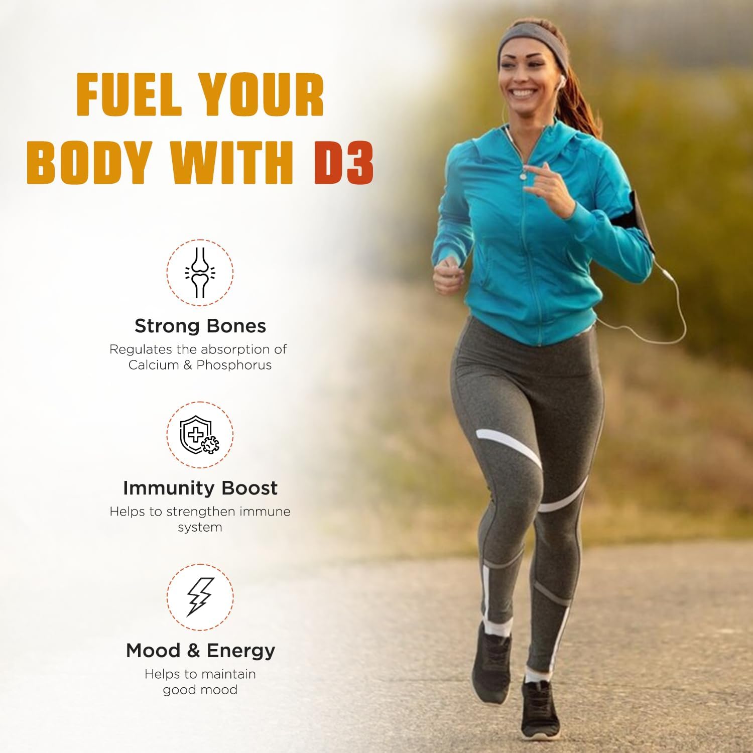 Nivagen Weekly-D Vitamin D3 50,000 IU (Cholecalciferol) Once-Weekly Softgels - görsel 3