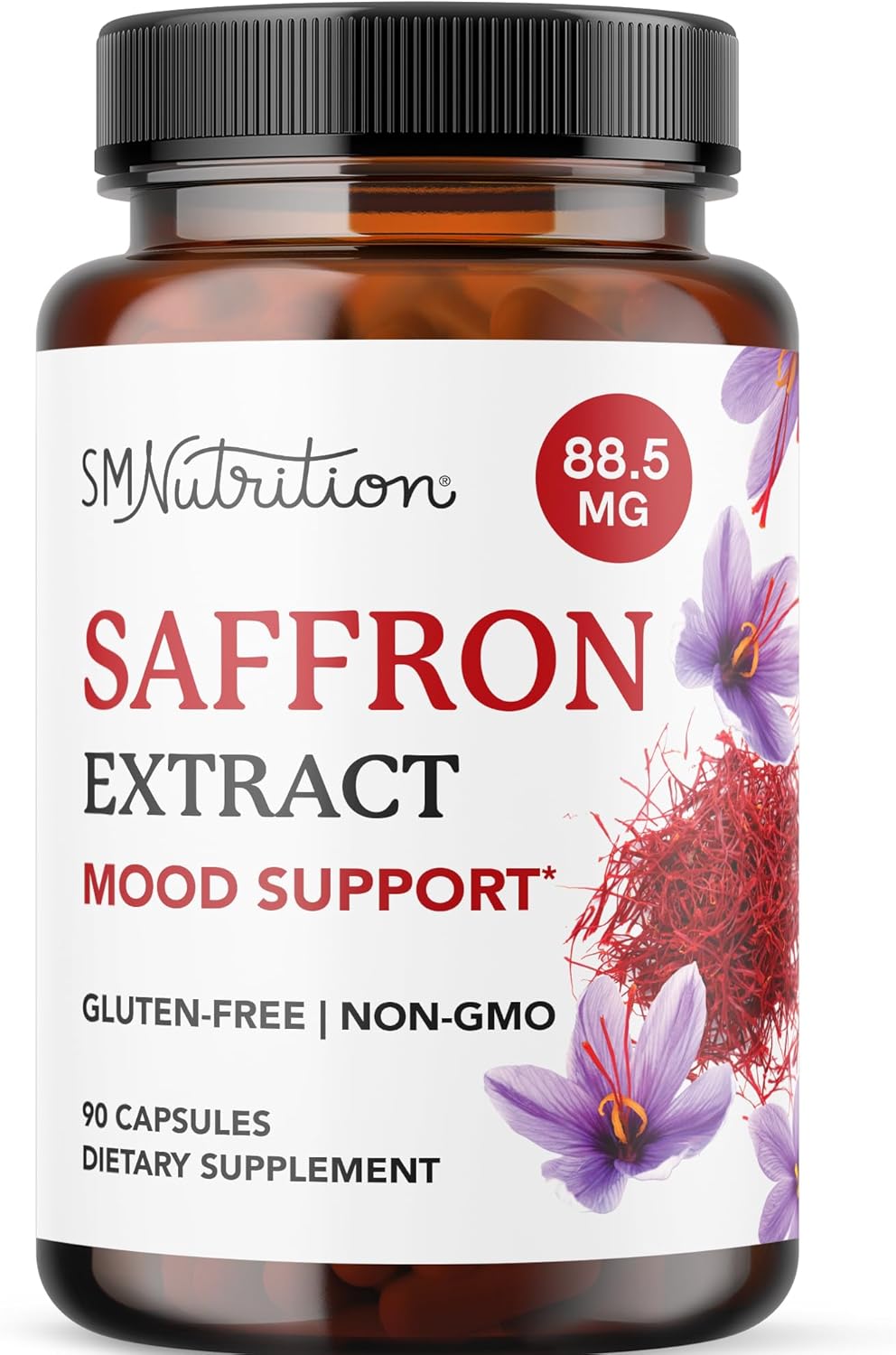 Saffron Supplements 88.5mg – Pure Saffron Extract Capsules for Mood, Focus, Eye Health & Energy Balance Support - görsel 1