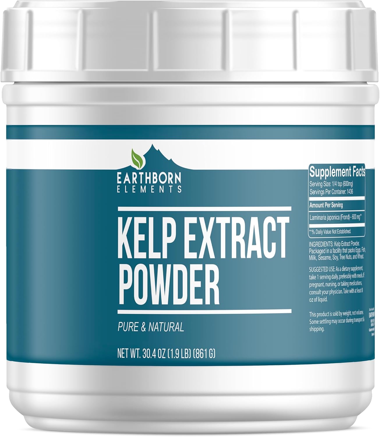 Earthborn Elements Kelp Extract Powder 1.1 lb, Pure & Natural, Superfood - görsel 4