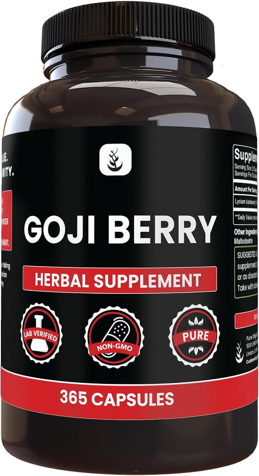 PURE ORIGINAL INGREDIENTS Goji Berry - 365 Capsules