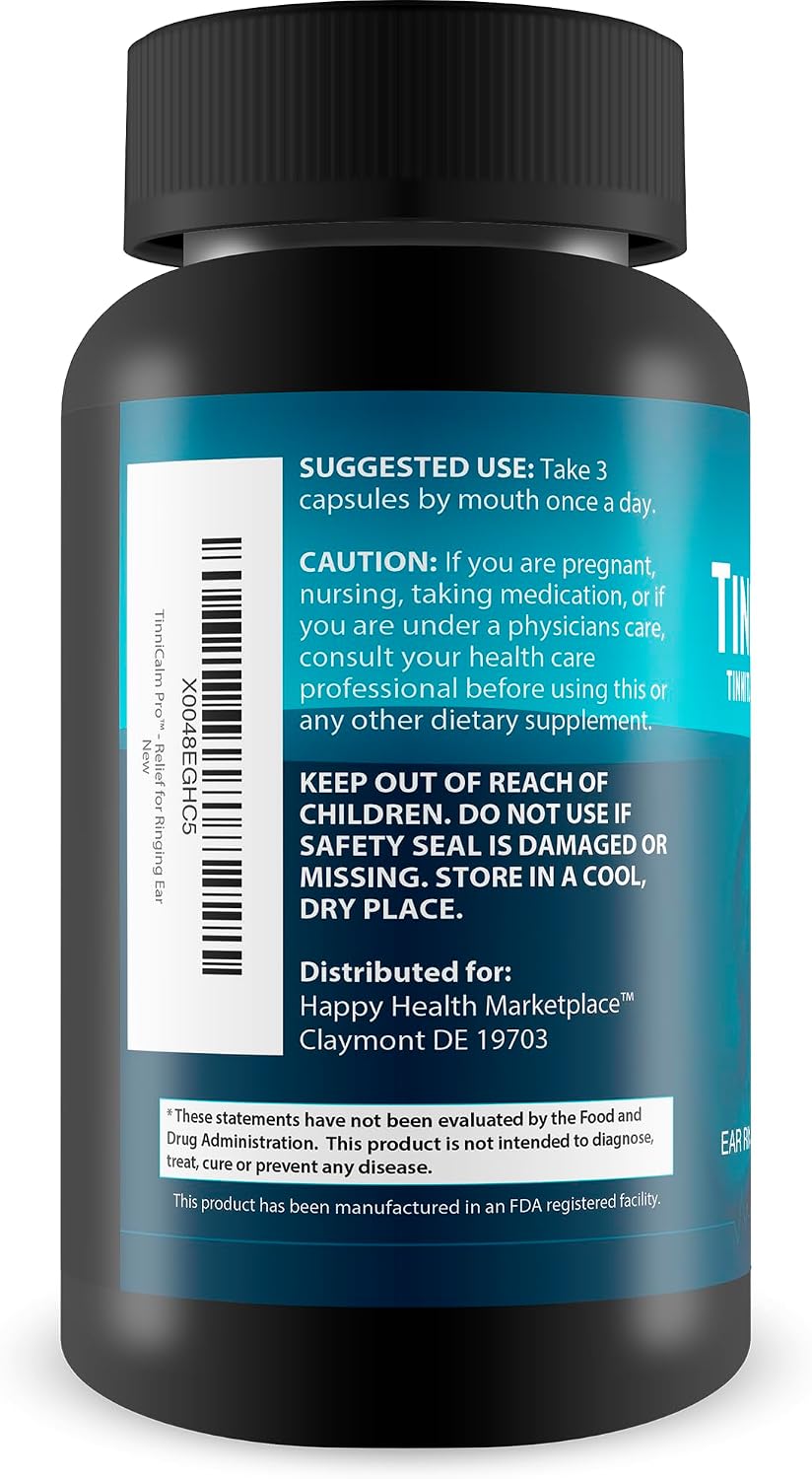 TinniCalm Pro - Natural Tinnitus Relief Herbal Capsules - görsel 3