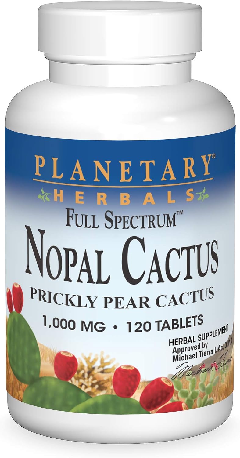 Planetary Herbals Full Spectrum Nopal Cactus, 1000 mg, 120 Tablets - görsel 1