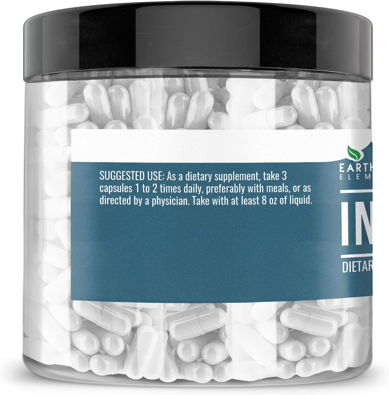 Earthborn Elements Inulin FOS 200 Capsules, Pure & Undiluted, No Additives - görsel 3
