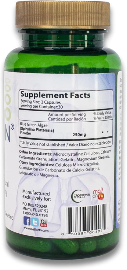 Bioxtron Natural Stem Cell Supplement Capsules – Cellular & Antioxidant Support Formula with Blue Green Algae and Spirulina – 60 Capsules