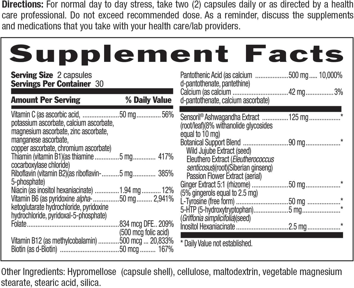 Country Life Stress Shield – Stress & Tension Relief Supplement with Ashwagandha & B-Vitamins, 60 Capsules - görsel 4