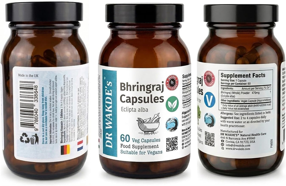 DR WAKDE's Bhringraj Capsules for Hair Growth & Liver Support - görsel 2