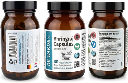 DR WAKDE's Bhringraj Capsules for Hair Growth & Liver Support