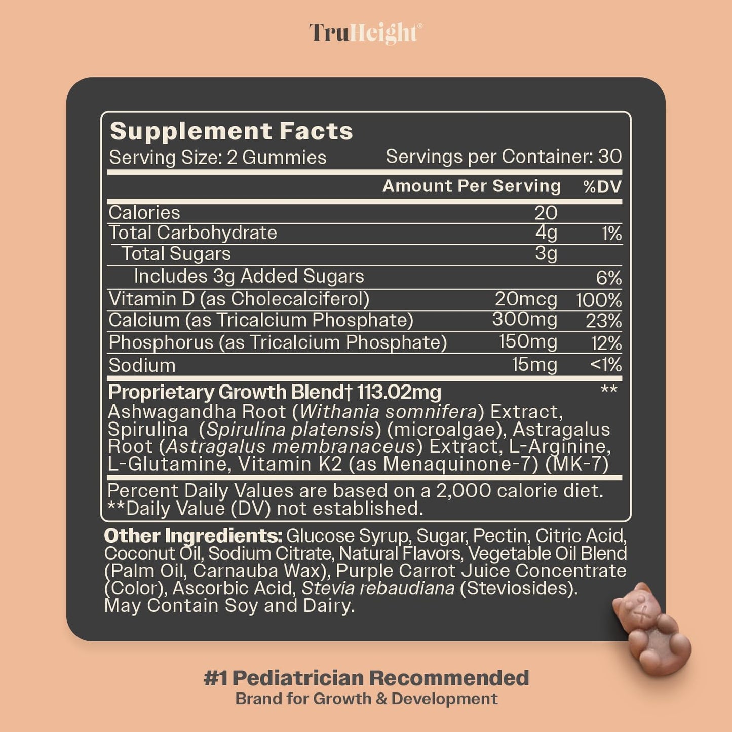 TruHeight Growth Gummies (Watermelon) – Natural Growth Support for Children and Teenagers - görsel 7