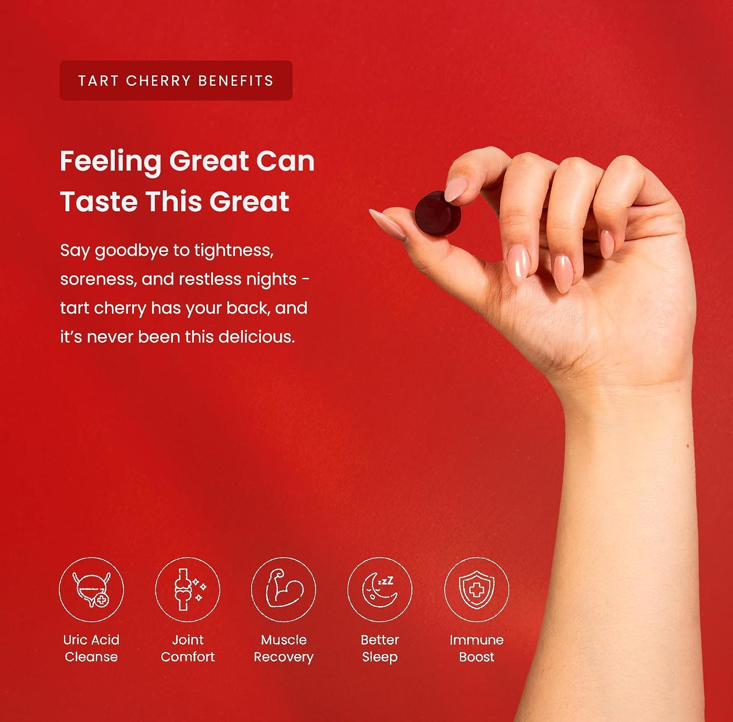Tart Cherry Gummies with Celery Seed – 120 Count – Vegan, Non-GMO, Third-Party Tested - görsel 3