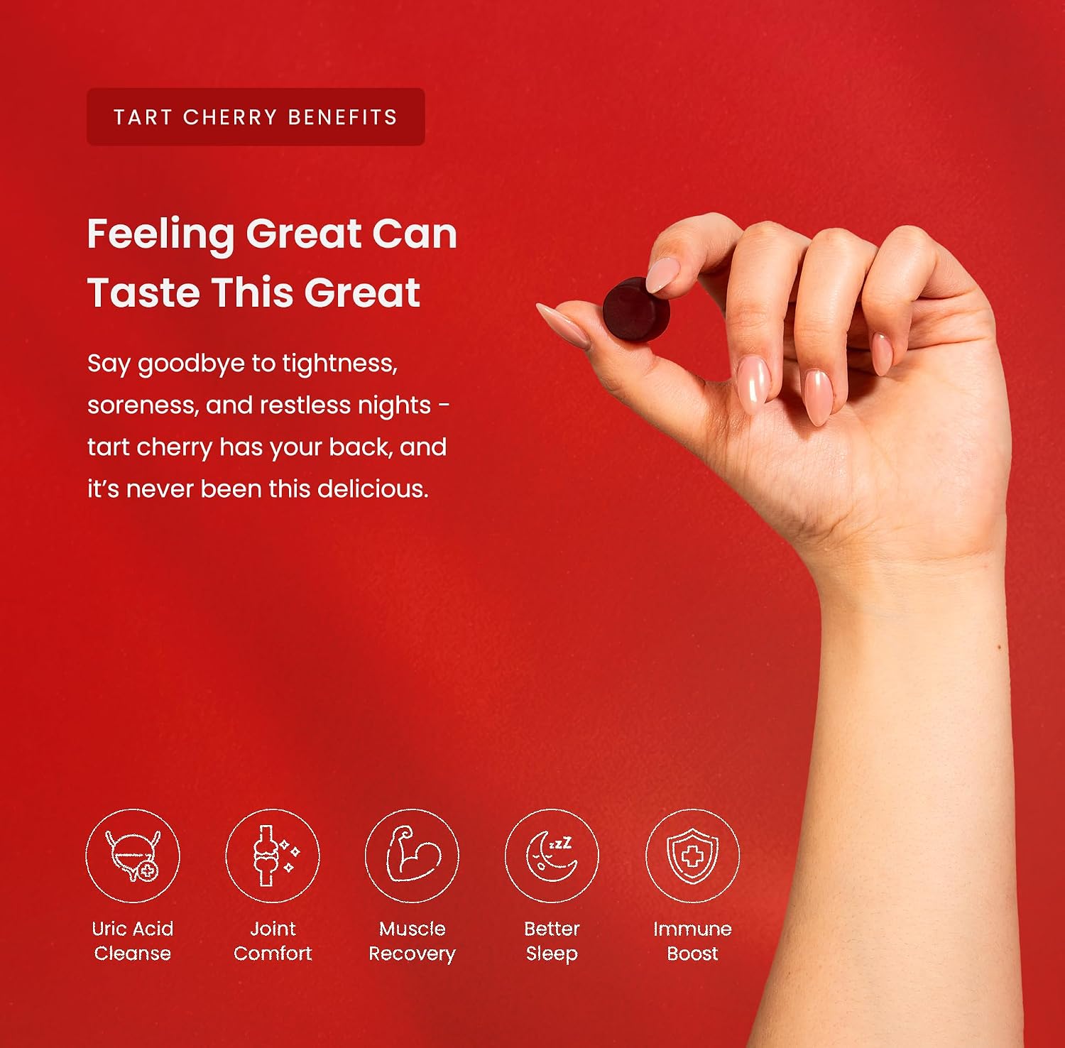 Tart Cherry Gummies with Celery Seed – 120 Count – Vegan, Non-GMO, Third-Party Tested - görsel 3