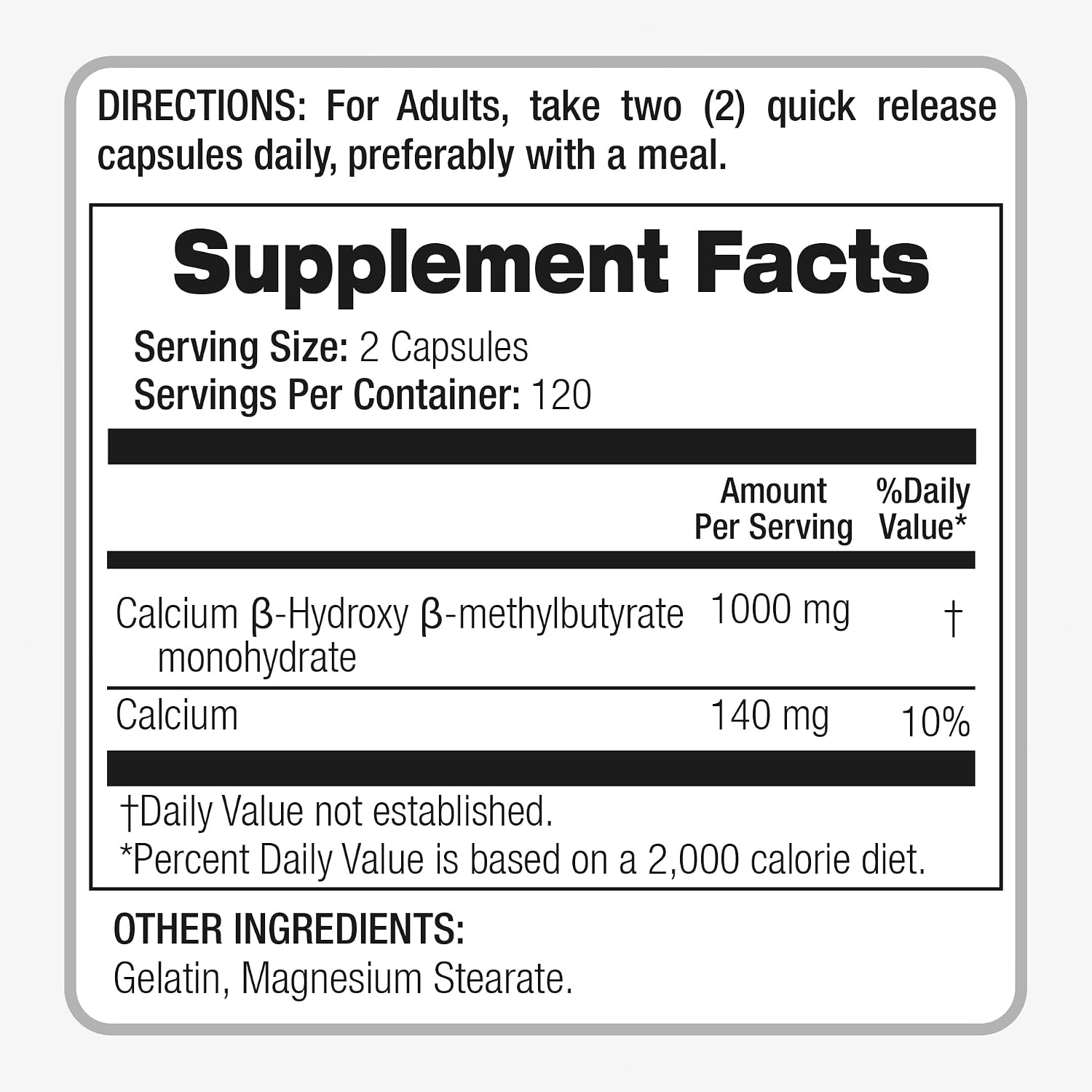 FITO MEDIC'S Lab HMB Supplement - 240 Capsules, 1000 mg Free Acid, Ultra-High Absorption - görsel 3