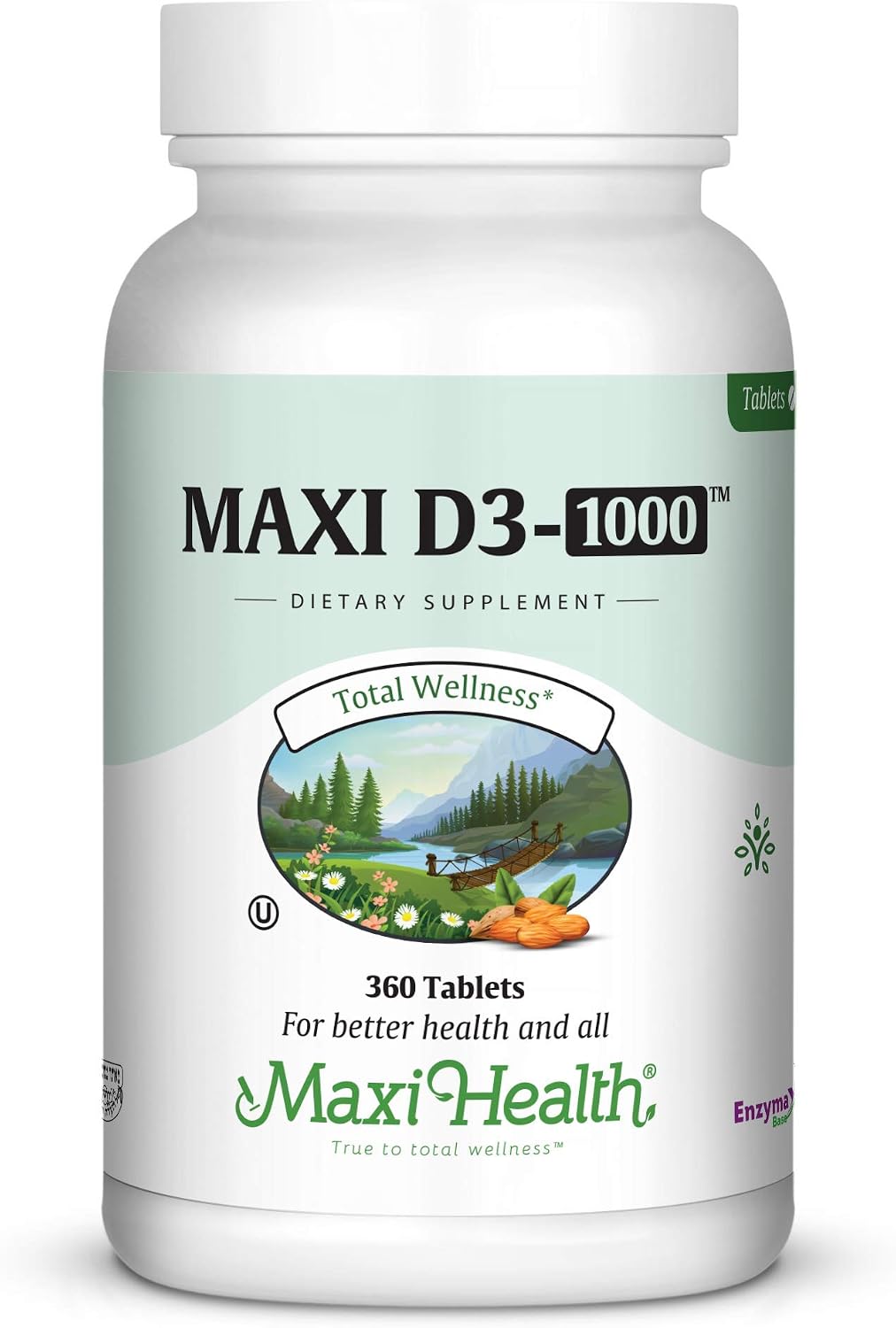 Maxi Health Vitamin D3 1000 IU Supplement, 180 Tablets - görsel 4