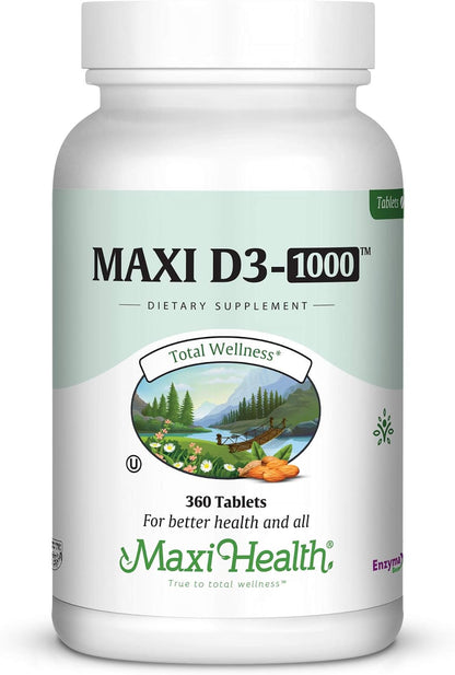 Maxi Health Vitamin D3 1000 IU Supplement, 180 Tablets