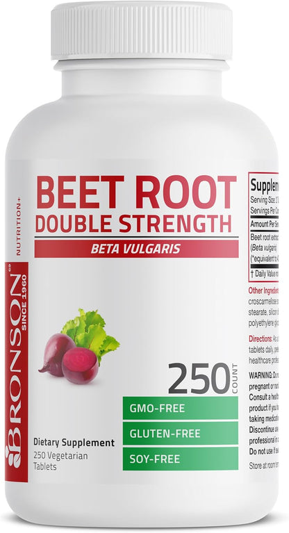 Bronson Beet Root Double Strength, Non-GM, 250 Vegetarian Tablets