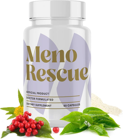 MenoRescue Menopause Supplements for Women – All Stage Menopause Relief for Hot Flushes, Hormone Support, and Complete Menopause Relief with Happy Natural Harmony Formula