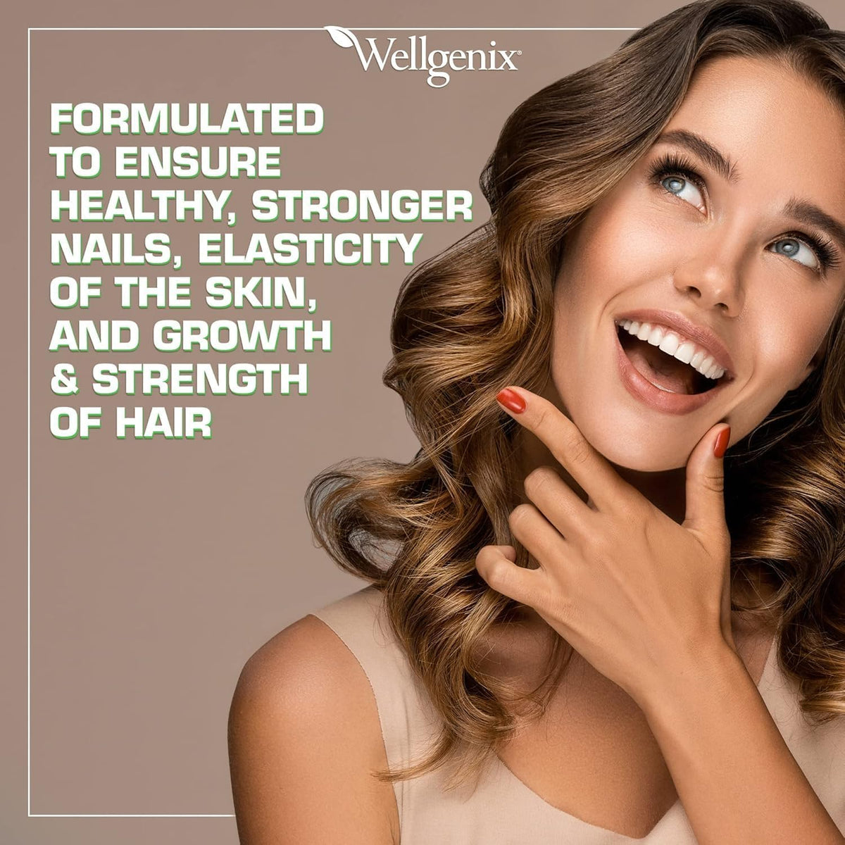 Wellgenix Purvana MAX Hair, Skin and Nails Supplement – 5000mcg Biotin with MSM & B-Complex – 30 Veggie Capsules - görsel 3