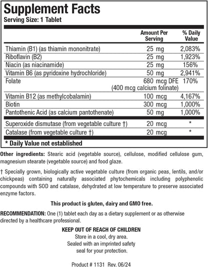 BIOTICS RESEARCH Bio B Complex – High Potency B-Complex with Folate and Vitamins B2, B6, B12