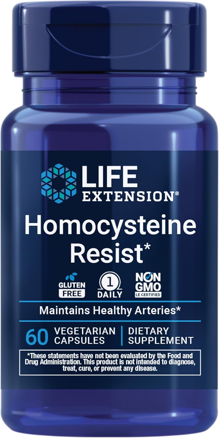 Life Extension Homocysteine Resist Vegetarian Capsules - 60 Count - görsel 1