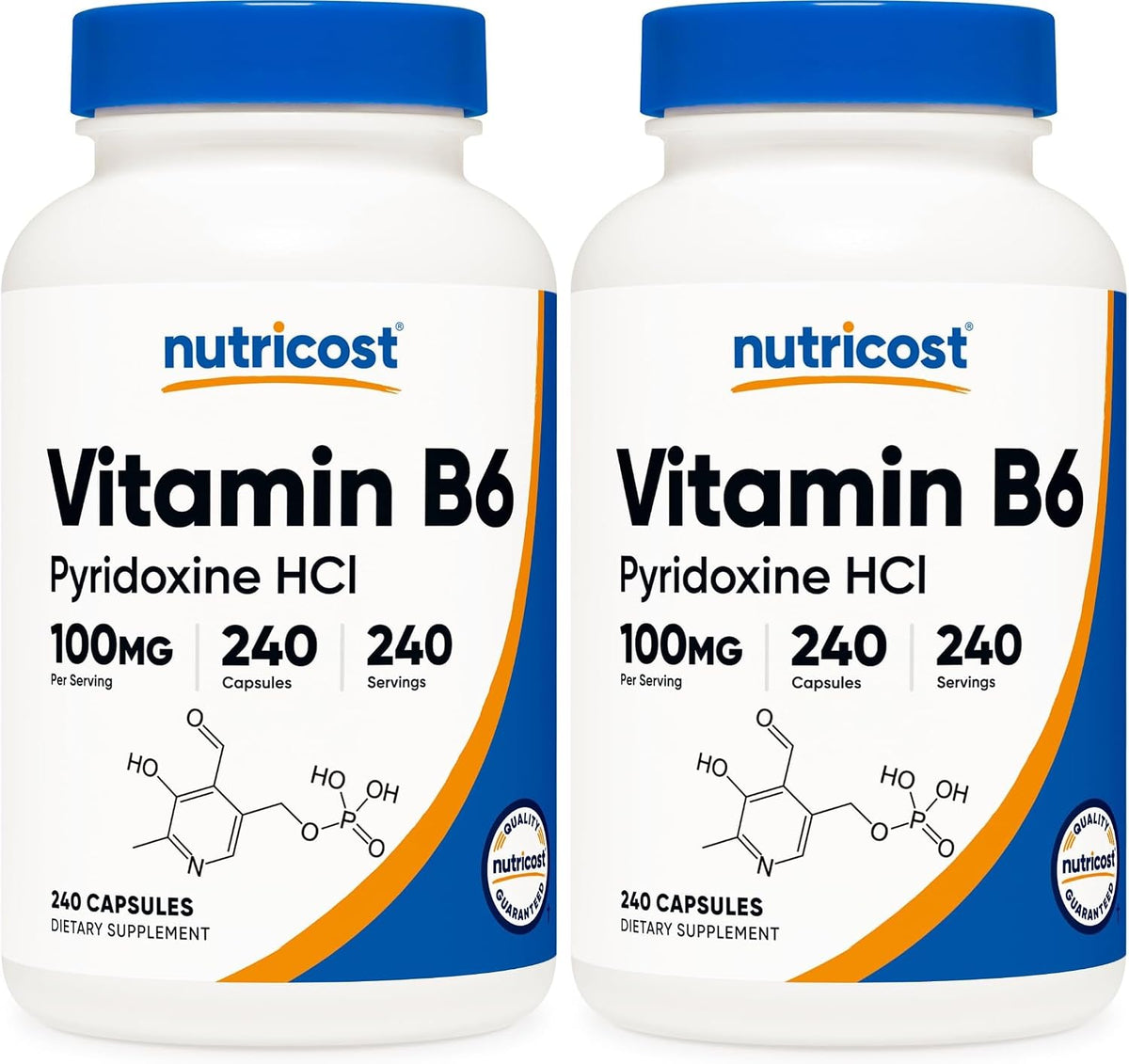 Nutricost Vitamin B6 (Pyridoxine HCl) 100 mg, 240 Capsules - görsel 7